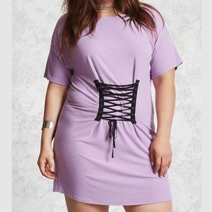 NWT forever 21+ ribbed corset dress